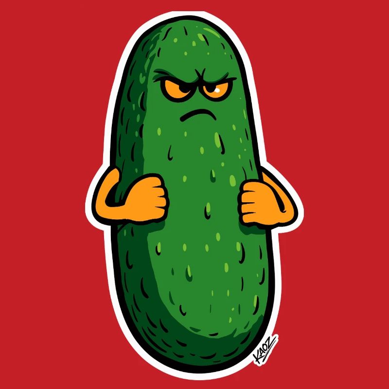 Grumpy Pickle Mascot