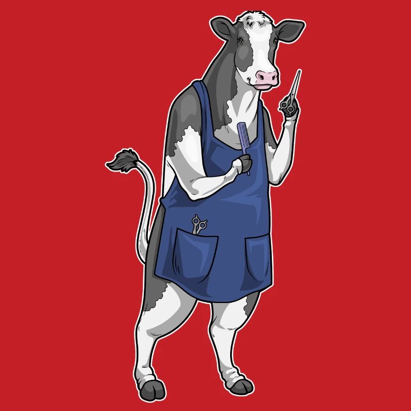 ciseaux de coiffeur pour vaches et peignes