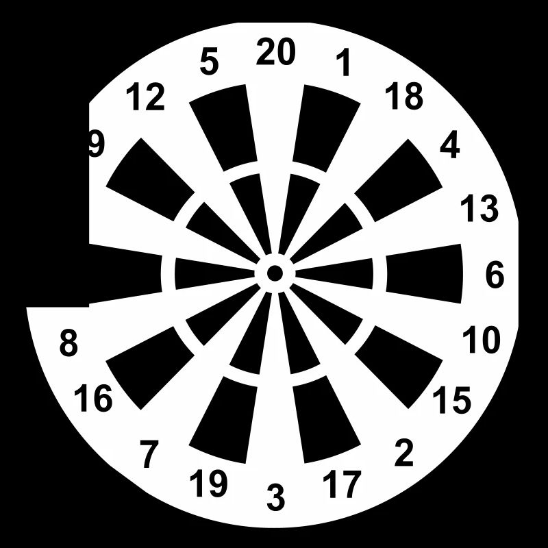 Jeu de fléchettes élégant en blanc