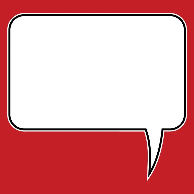 Conception rectangulaire de bulle de dialogue