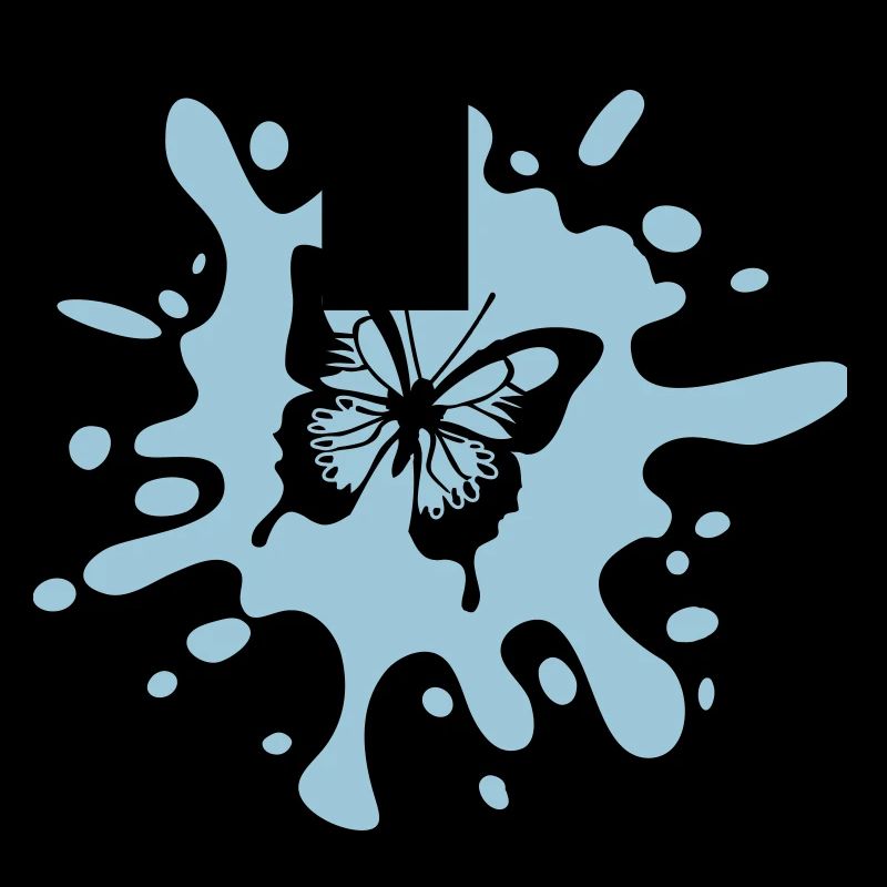 Papillon éclaboussures de couleur