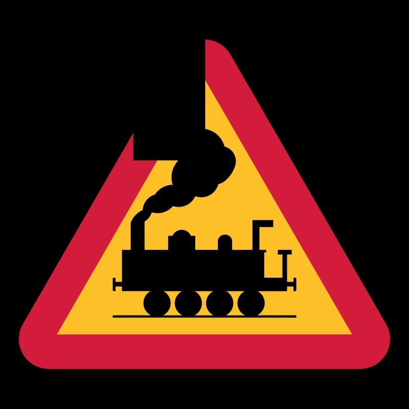 Train de panneau d'avertissement