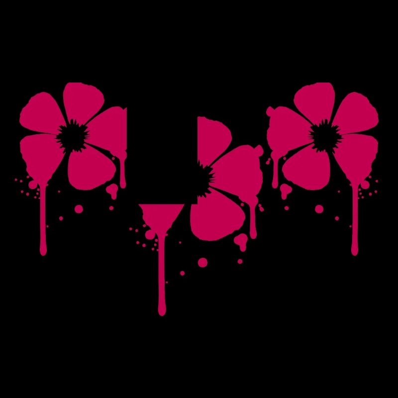 Floral Pink Graffiti Drop Spray Spring Summer
