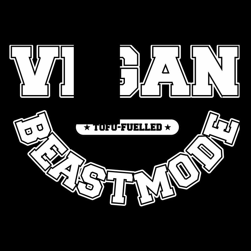 VeganBeastmode [white+outline] [vector]
