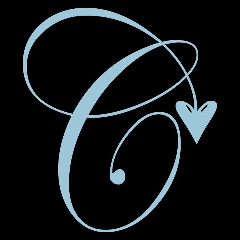 Monogramm C Herz Ranke