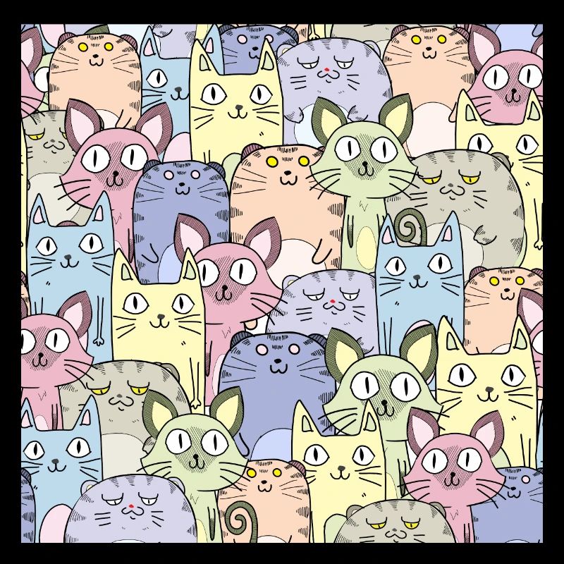 Katzen Muster Katze Wallpaper Katzenmuster Pattern