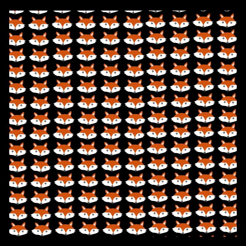Fox head pattern, children's pattern