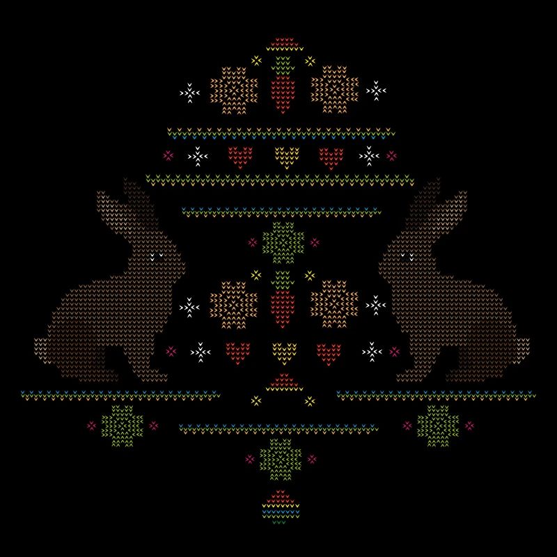 Easter motifs in knitting pattern style for Easter