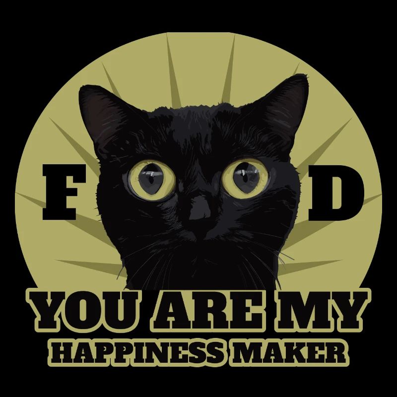Chat noir mignon
