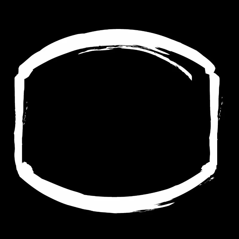 white oval frame