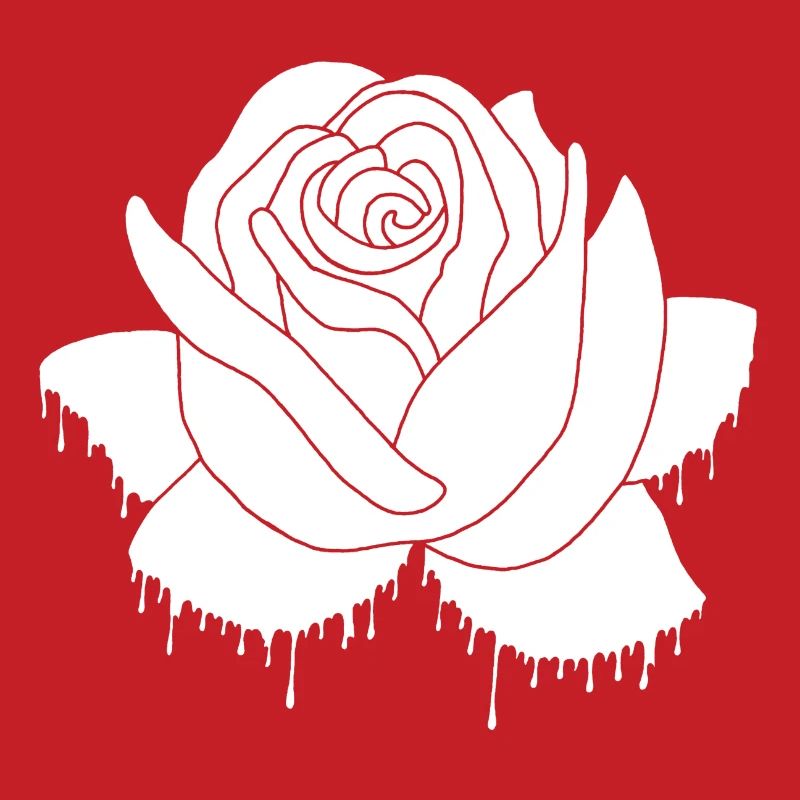Graffiti d'une rose blanche
