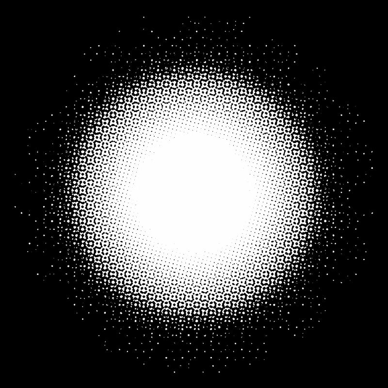 Light Illusion Moon Point Grid Design Circle Round