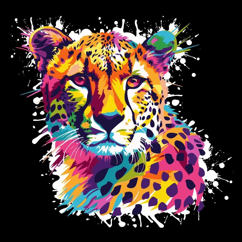 Gepard Leopard Graffiti