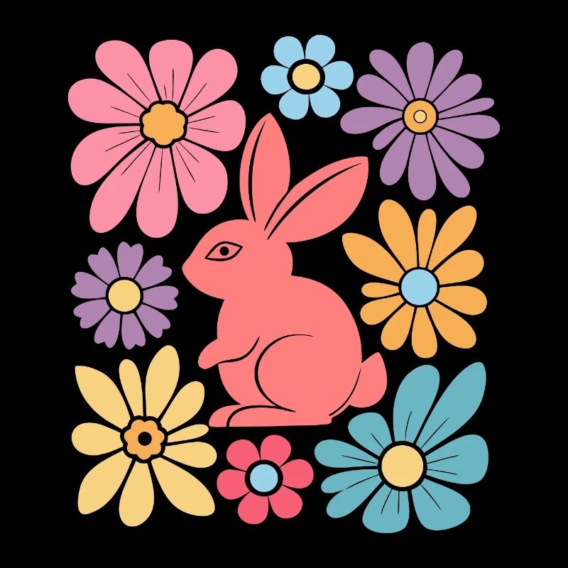 Joyeux lapin de Pâques Boho
