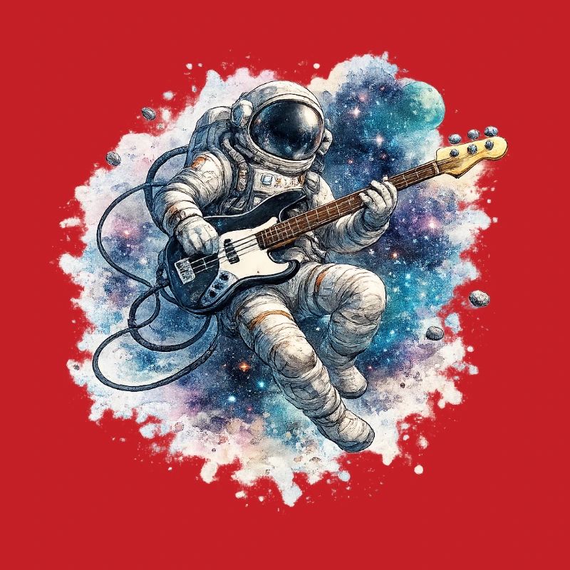 Astronaute spatial avec basse