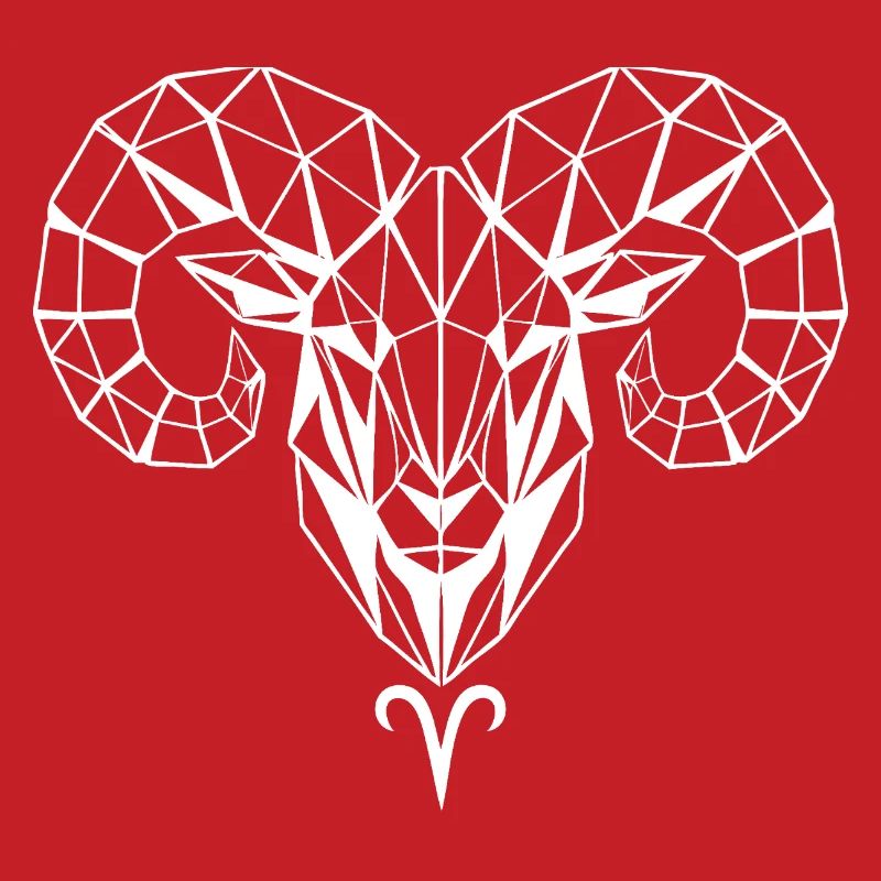 Geometric ram's head