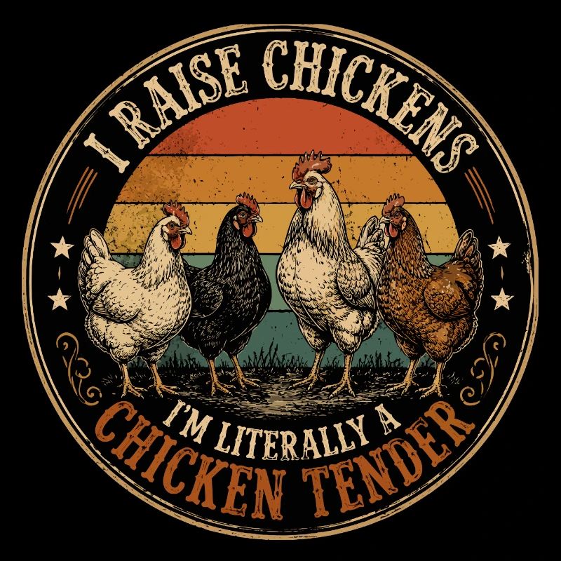 Humor Poules – Ich bin buchstäblich eine Chicken Tender Vin