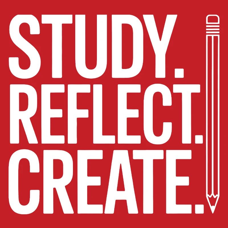 Study Reflect Create Pencil Typography