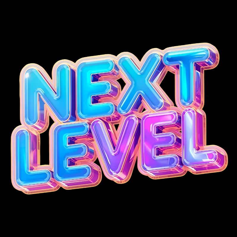 Next Level 3D Text — Bold Gradient Design