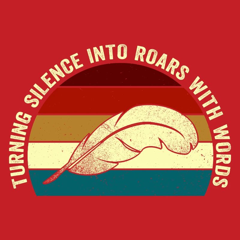 Roaring Words Feather Sunset
