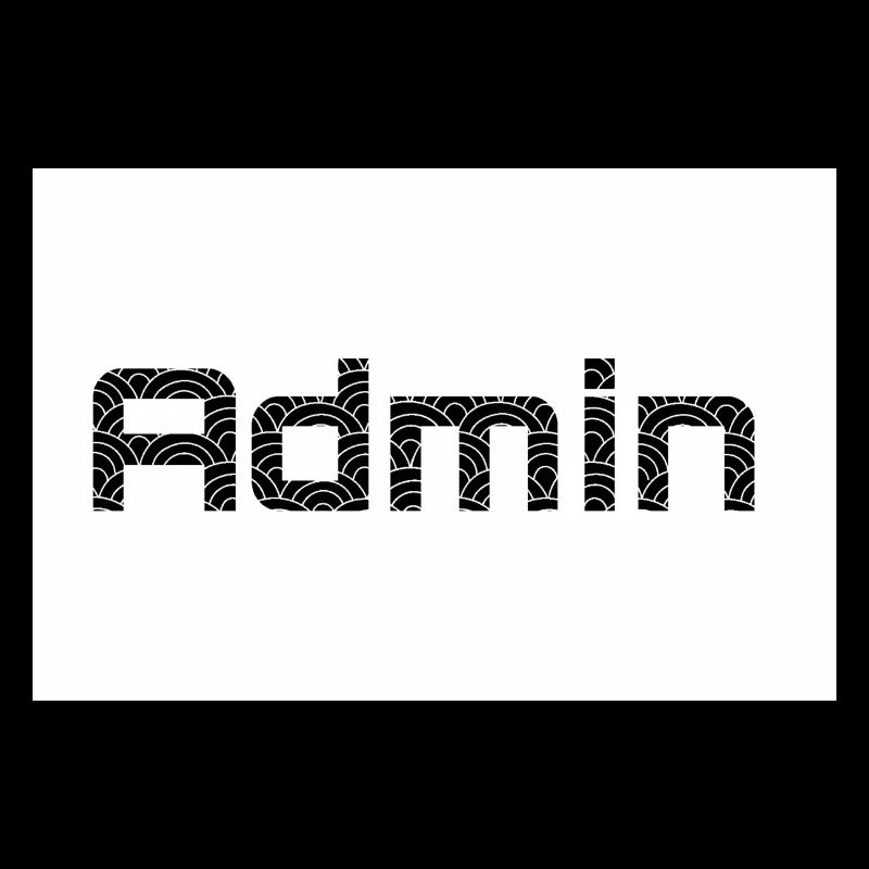 ADMIN Blackwords/WhiteBackround