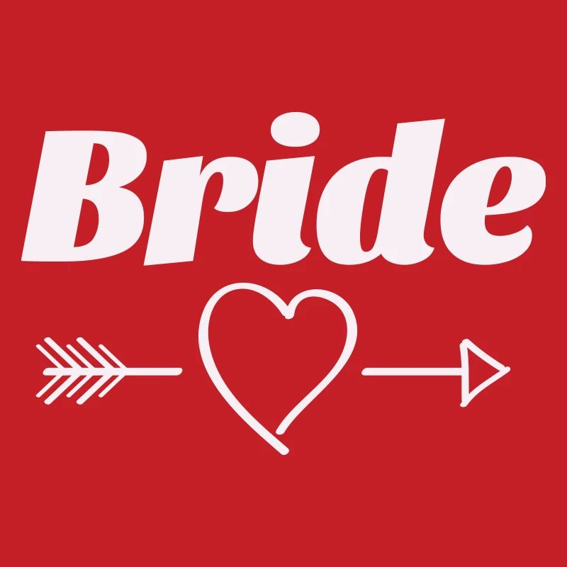 Conception de flèche de coeur de mariée