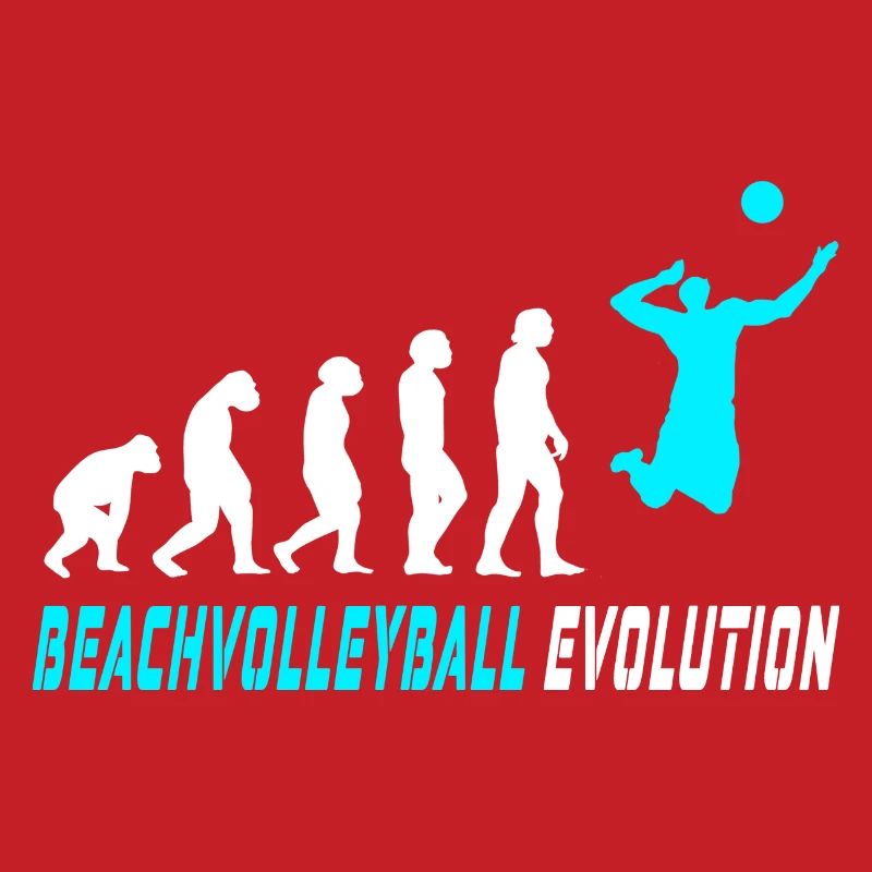 Beach volleyball evolution design / gift idea