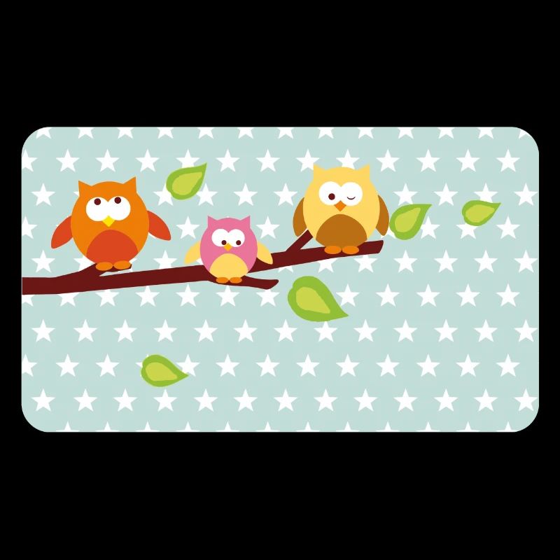 Kleine Eulen mit Sternchen mint | personalisierbar