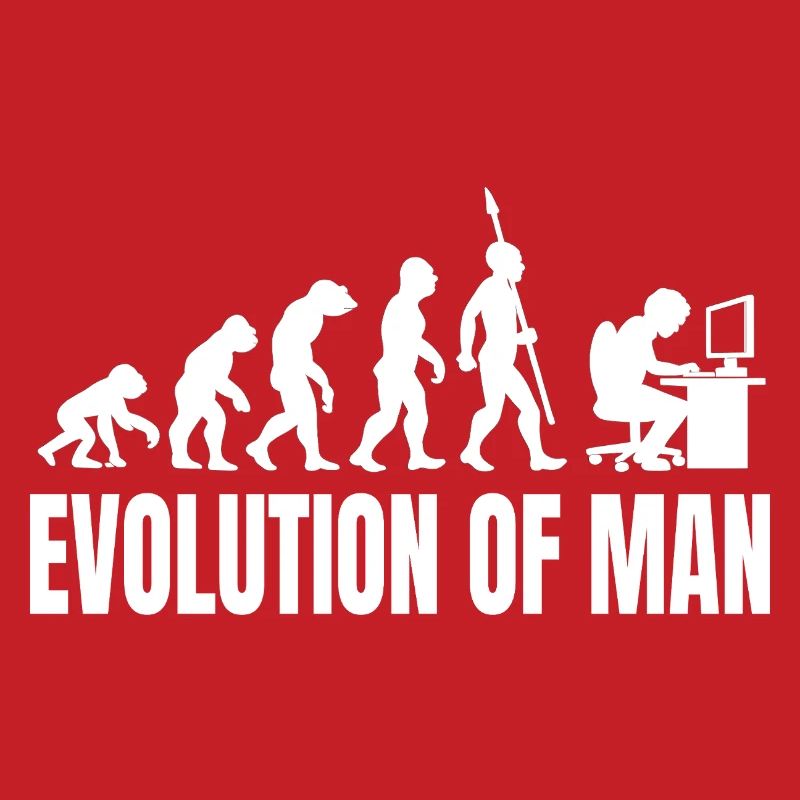 Programmeur Computer Freak Evolution Rétro