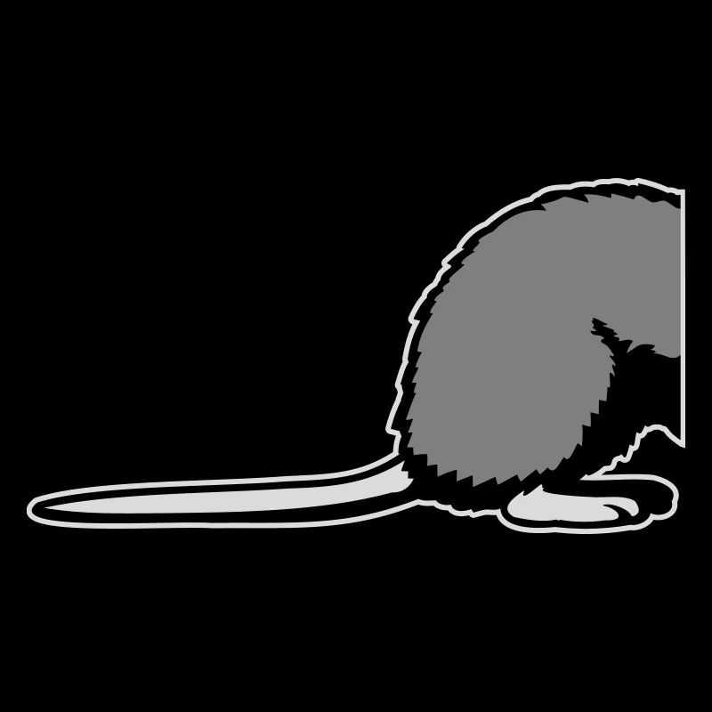 Rat Derrière Semi-drôle Animal rongeur à queue drôle