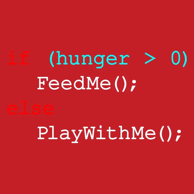 If hunger feed me else play with me - JavaScript