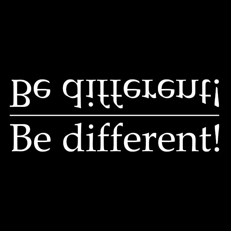 Be different contrast typography