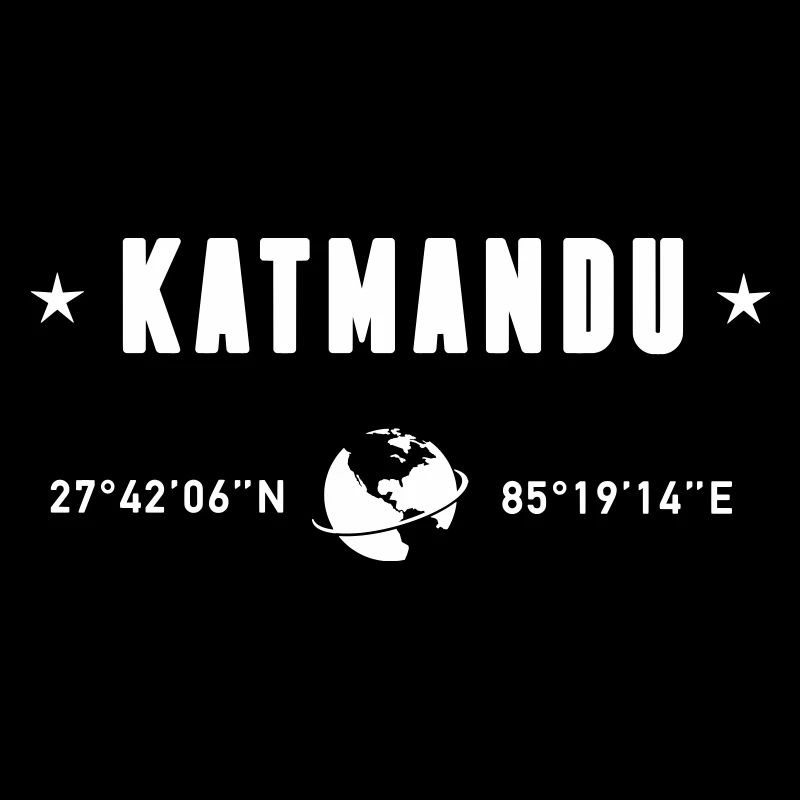 Kathmandu Nepal Coordinates Planet Earth White