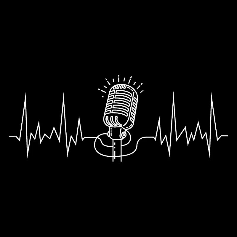 wave line microphone white