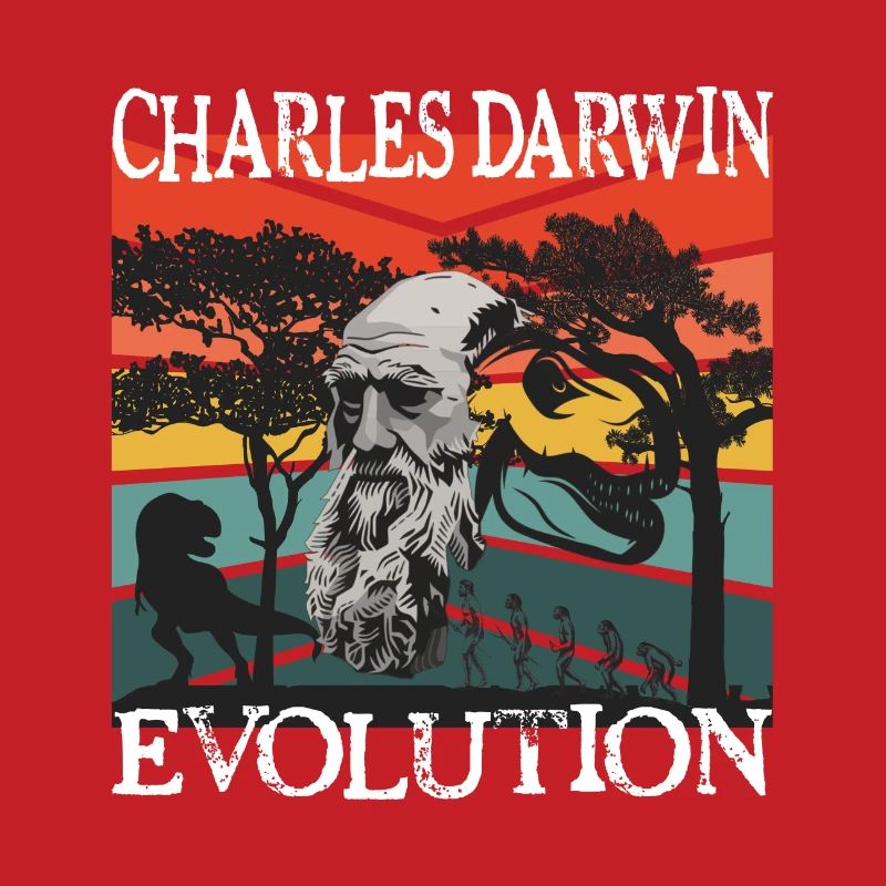 Idée cadeau textile Charles Darwin Evolution