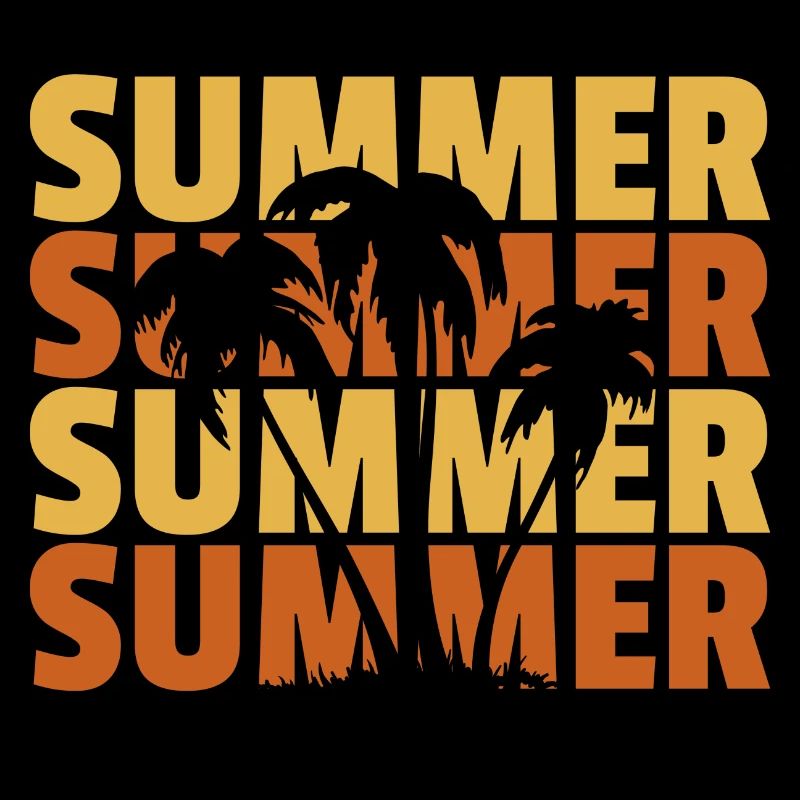 Tropical Summer Palm Tree Pattern