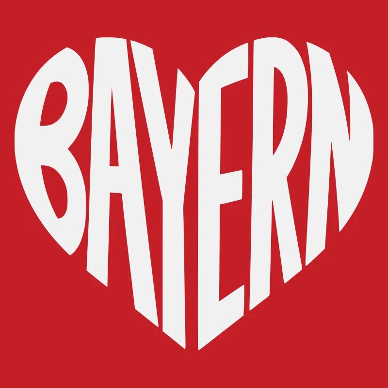 Bayern Herz Typografie