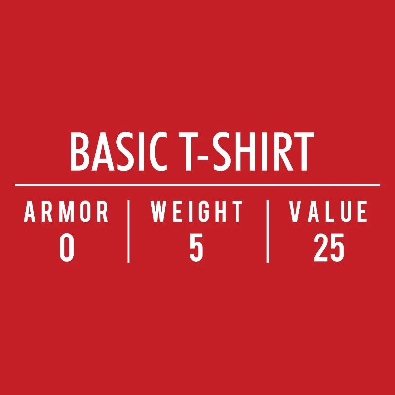 Basic T-Shirt Armor 0 Weight Value 25 RPG Gaming 