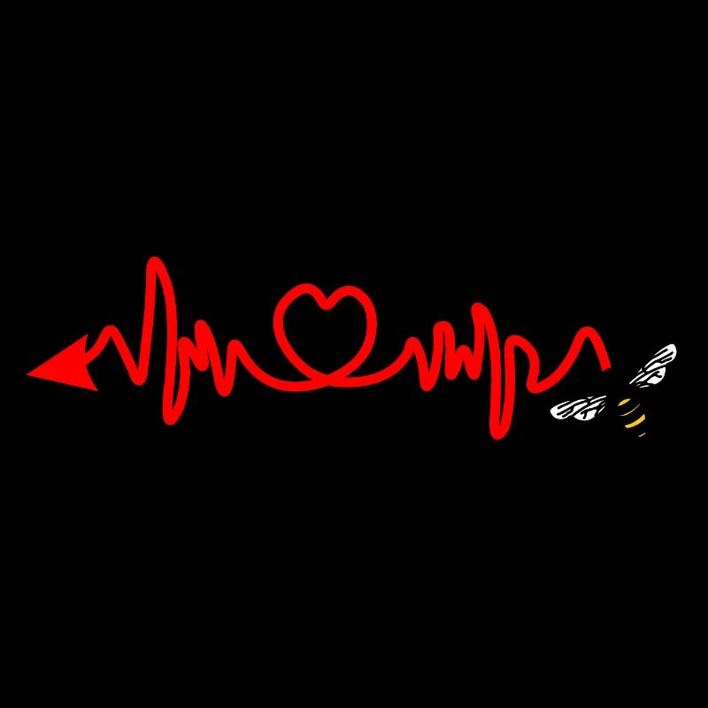 Cardio-Herzfrequenz, Biene mit Stachel oder Pfeil