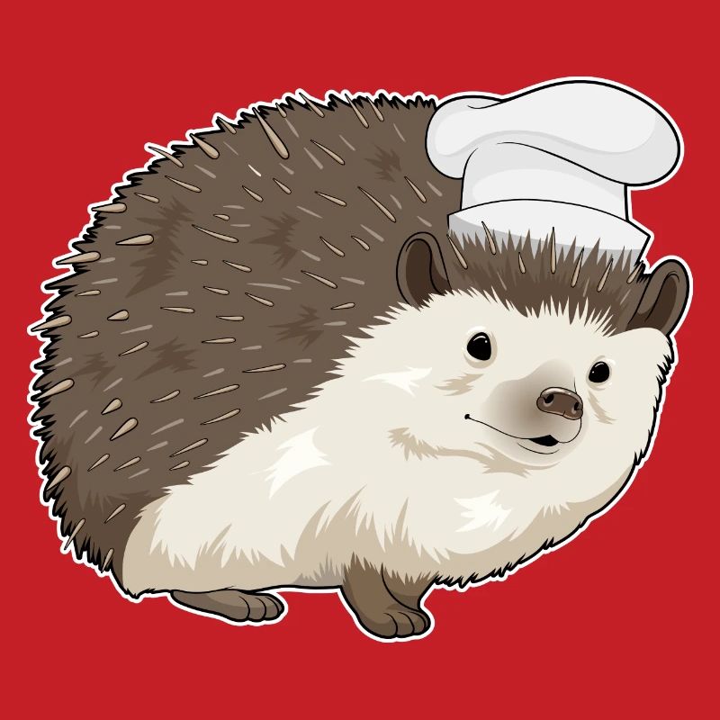 Hérisson Chef Chef Cuisson Chapeau