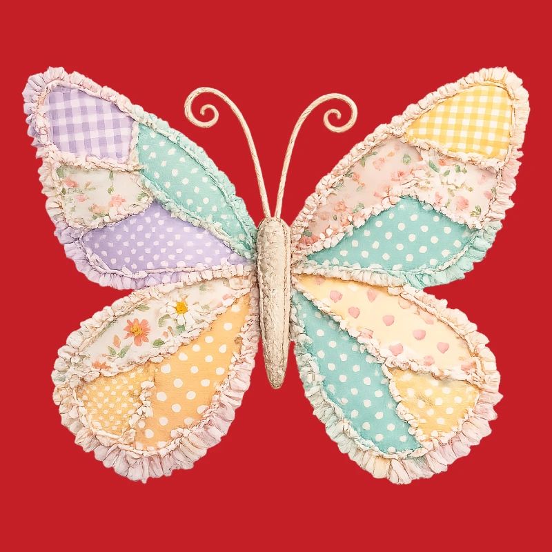 Cottagecore vintage Patchwork Papillon
