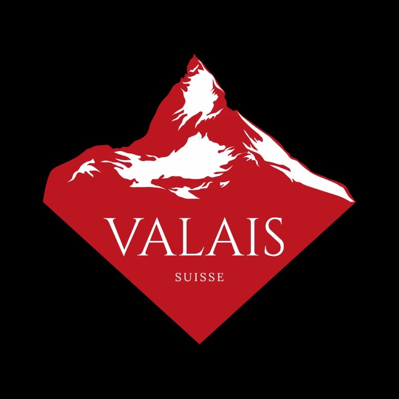 Valais Bergspitze Rot Logo