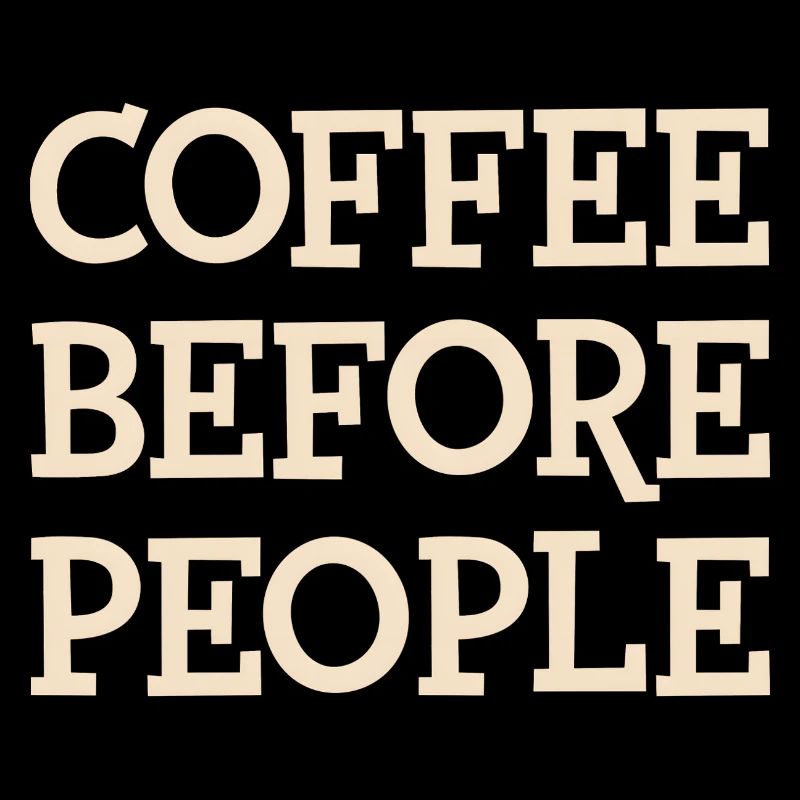 Le café avant les gens Conception typographique