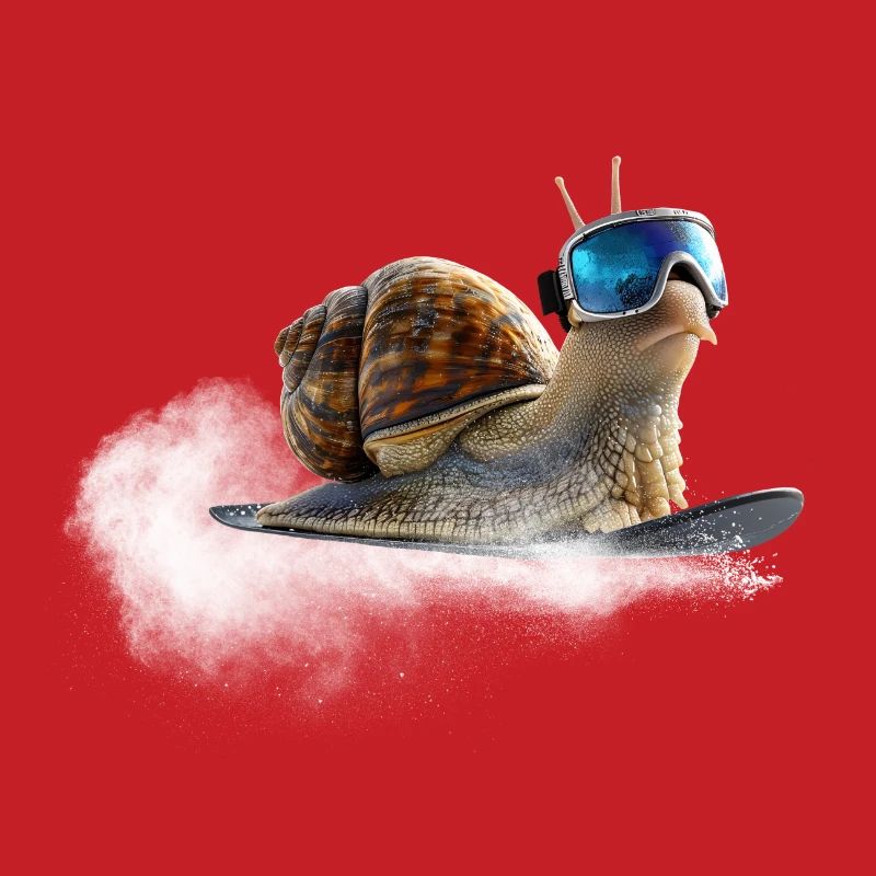 Plus cool que le reste, l’escargot de snowboard.