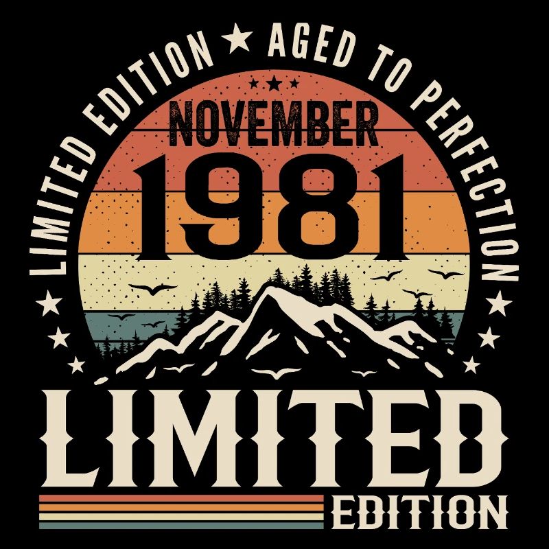 November 1981 Einzigartiger Retro-Geburtstag