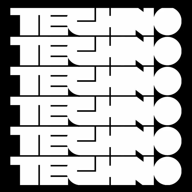 Techno Music Bold Abstract Geometry logo