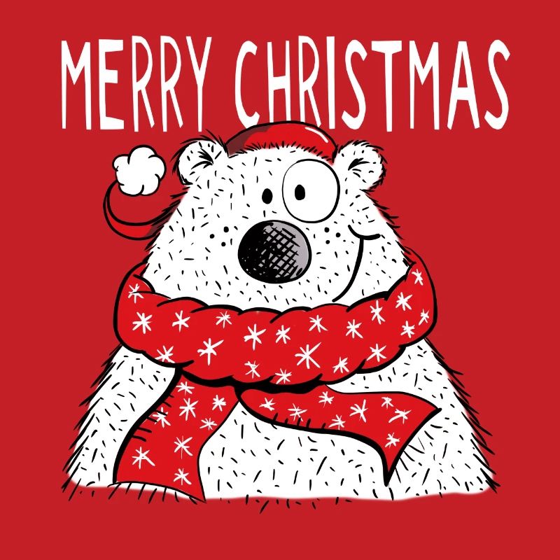 Merry Christmas Bär - Winter - Eisbär - Comic