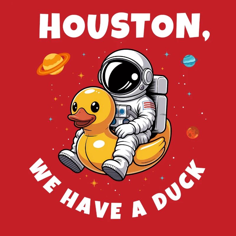 Canard astronaute dans l’espace