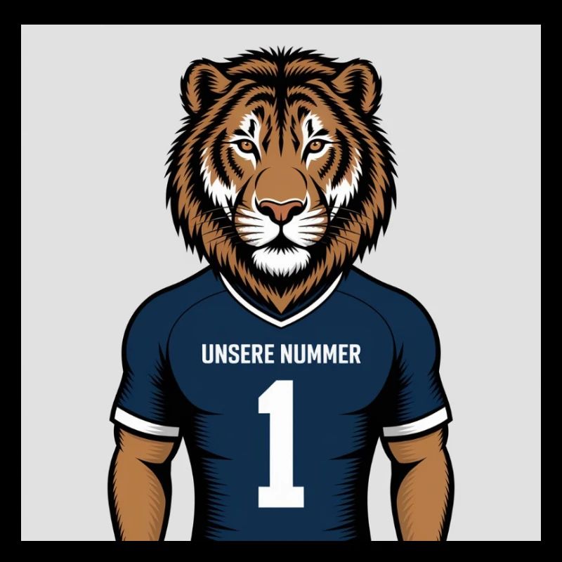 Tiger Mascot Jersey Print