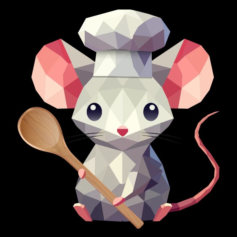 Culinary charm in polygon style